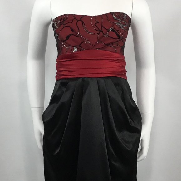 Eclipse Strapless Satin Dress - Picture 1 of 5